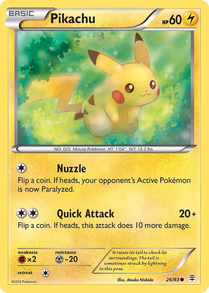 Pikachu 2016 XY: Generations #26/83 Base Price Guide - Sports Card