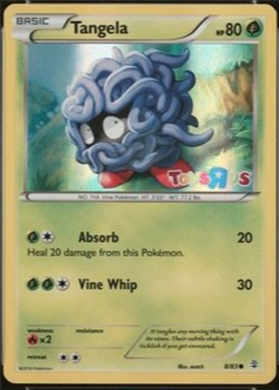 Tangela 2016 XY: Generations #08/83 Promo (Toys R Us) RAW TCG (NEAR MINT)