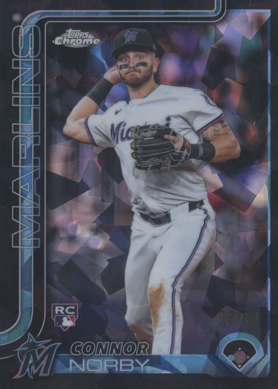 Connor Norby 2025 Topps Chrome Sapphire Edition #199 Black /10 Rookie RAW