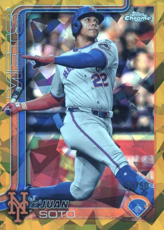 Juan Soto 2025 Topps Chrome Sapphire Edition #200 Gold /50 RAW