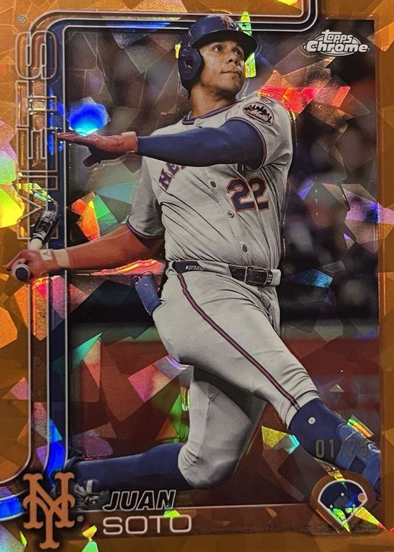 Juan Soto 2025 Topps Chrome Sapphire Edition #200 Orange /25 RAW