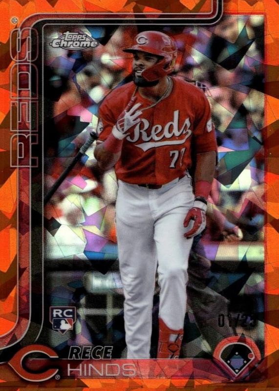 Rece Hinds 2025 Topps Chrome Sapphire Edition #253 Orange /25 Rookie RAW
