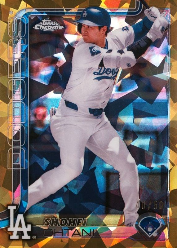 Shohei Ohtani 2025 Topps Chrome Sapphire Edition #1 Gold /50 RAW