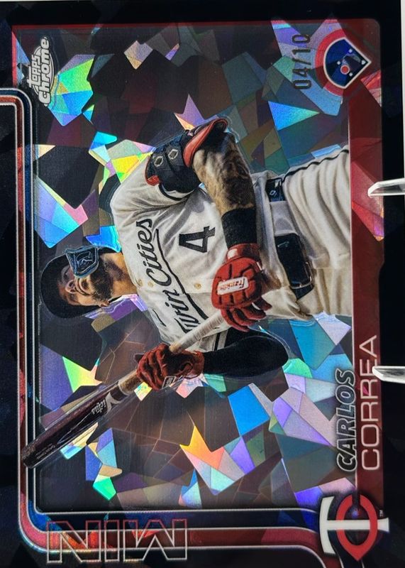 Carlos Correa 2025 Topps Chrome Sapphire Edition #204 Image Variation - Black /10 RAW