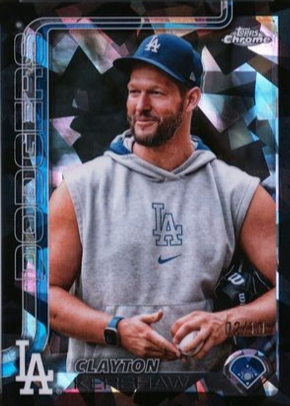 Clayton Kershaw 2025 Topps Chrome Sapphire Edition #88 Image Variation - Black /10 RAW