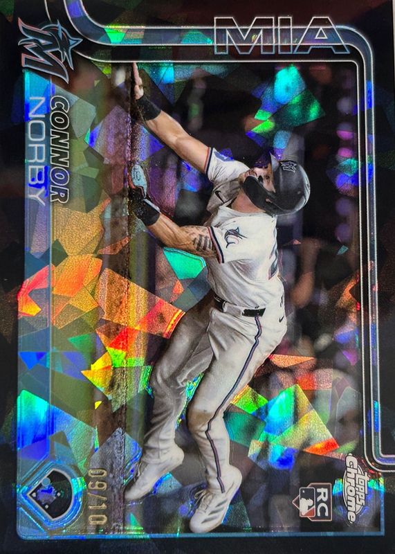Connor Norby 2025 Topps Chrome Sapphire Edition #199 Image Variation - Black /10 Rookie RAW