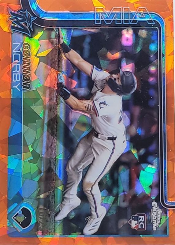 Connor Norby 2025 Topps Chrome Sapphire Edition #199 Image Variation - Orange /25 Rookie RAW