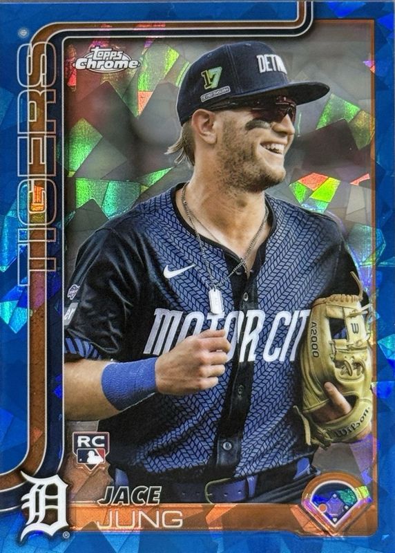 Jace Jung 2025 Topps Chrome Sapphire Edition #225 Image Variation Rookie RAW