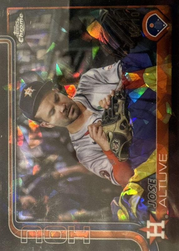 Jose Altuve 2025 Topps Chrome Sapphire Edition #77 Image Variation - Black /10 RAW
