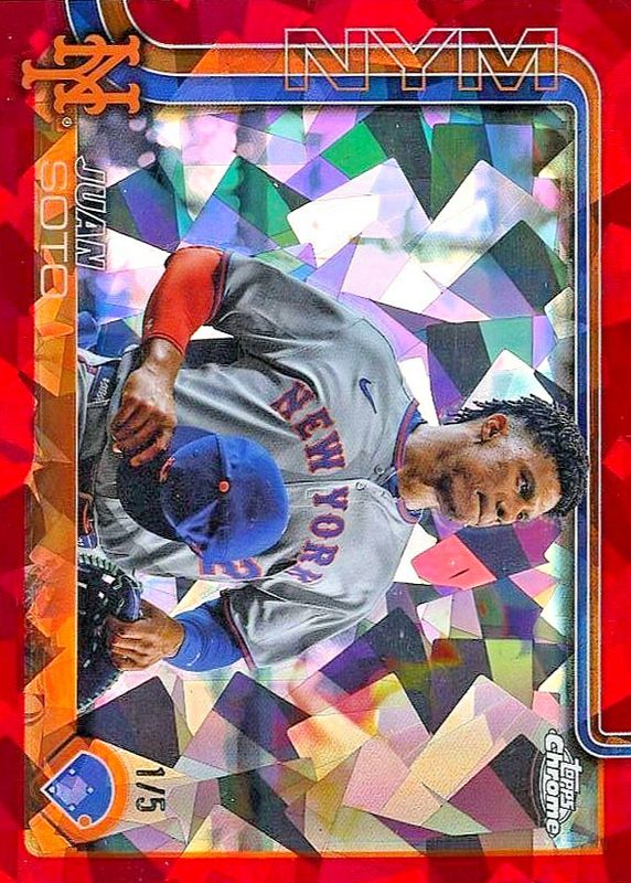 Juan Soto 2025 Topps Chrome Sapphire Edition #200 Image Variation - Red /5 RAW