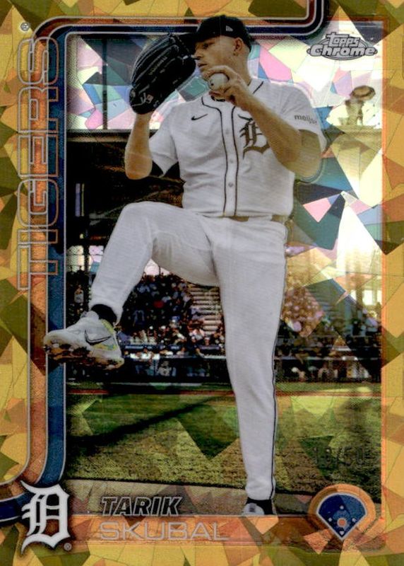Tarik Skubal 2025 Topps Chrome Sapphire Edition #258 Image Variation - Gold /50 RAW