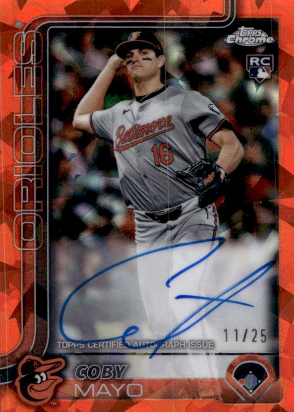 Coby Mayo 2025 Topps Chrome Sapphire Edition #RA-CMA Rookie Autographs ...