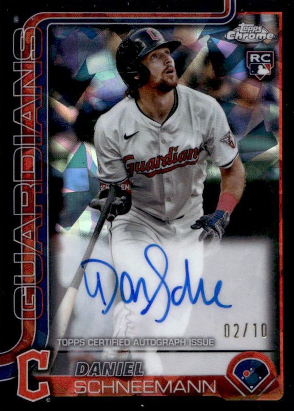 Daniel Schneemann 2025 Topps Chrome Sapphire Edition #RA-DS Rookie Autographs - Black /10 RAW