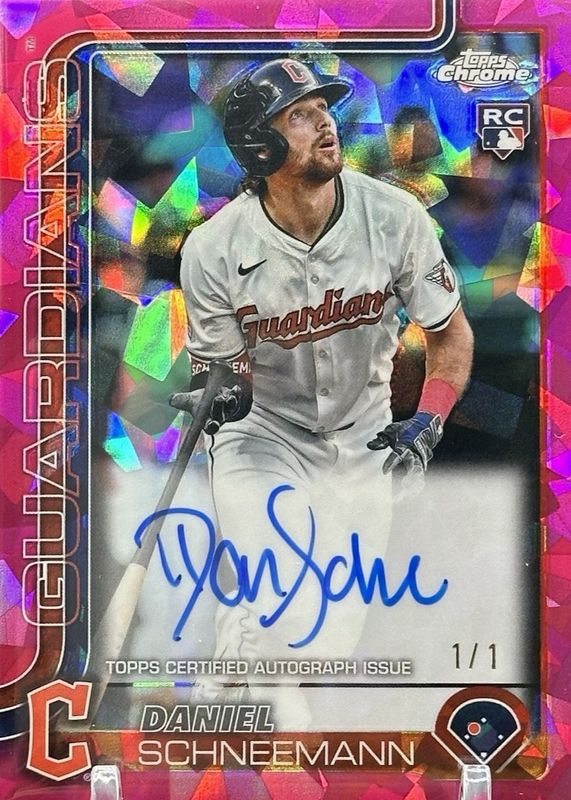 Daniel Schneemann 2025 Topps Chrome Sapphire Edition #RA-DS Rookie Autographs - Padparadscha /1 RAW