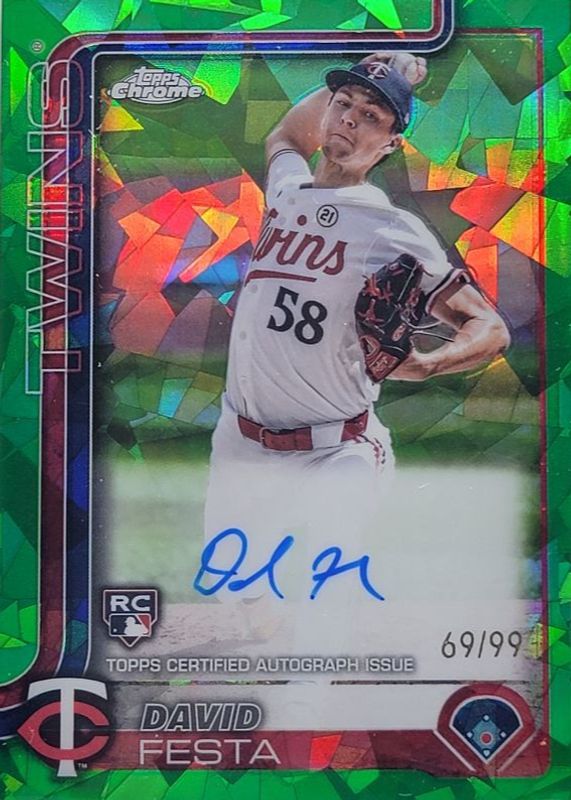 2025 Topps Chrome Sapphire Edition #RA-DF Rookie Autographs - Green /99