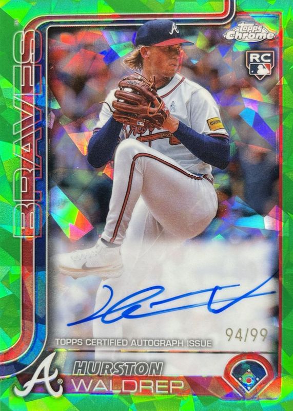 Hurston Waldrep 2025 Topps Chrome Sapphire Edition #RA-HW Rookie