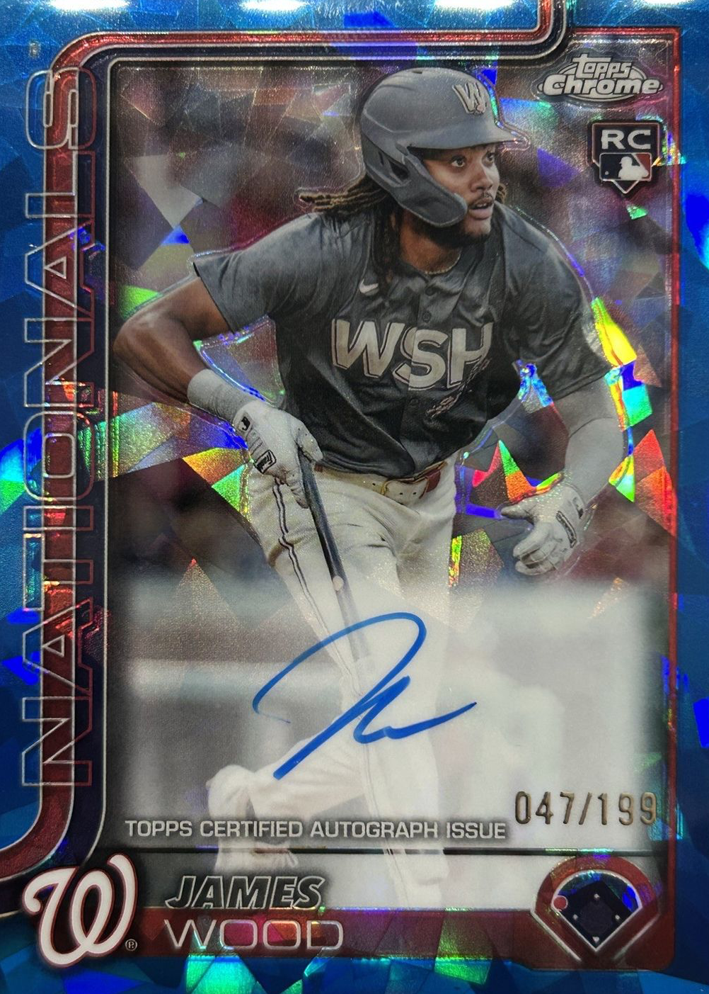 James Wood 2025 Topps Chrome Sapphire Edition #RA-JWO Rookie