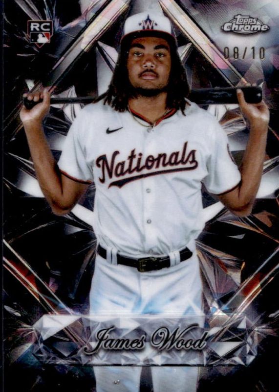 James Wood 2025 Topps Chrome Sapphire Edition #SS-13 Sapphire Selections - Black /10 Rookie RAW