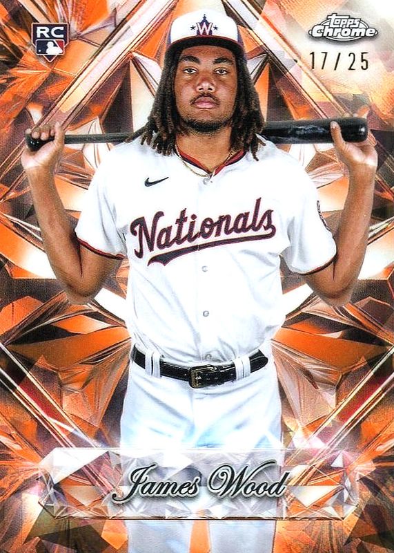 James Wood 2025 Topps Chrome Sapphire Edition #SS-13 Sapphire Selections - Orange /25 Rookie RAW