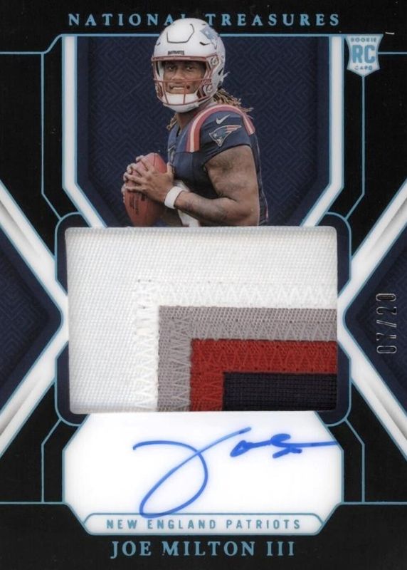 Joe Milton III 2024 National Treasures #161 Rookie Patch Auto - Midnight /20 RAW