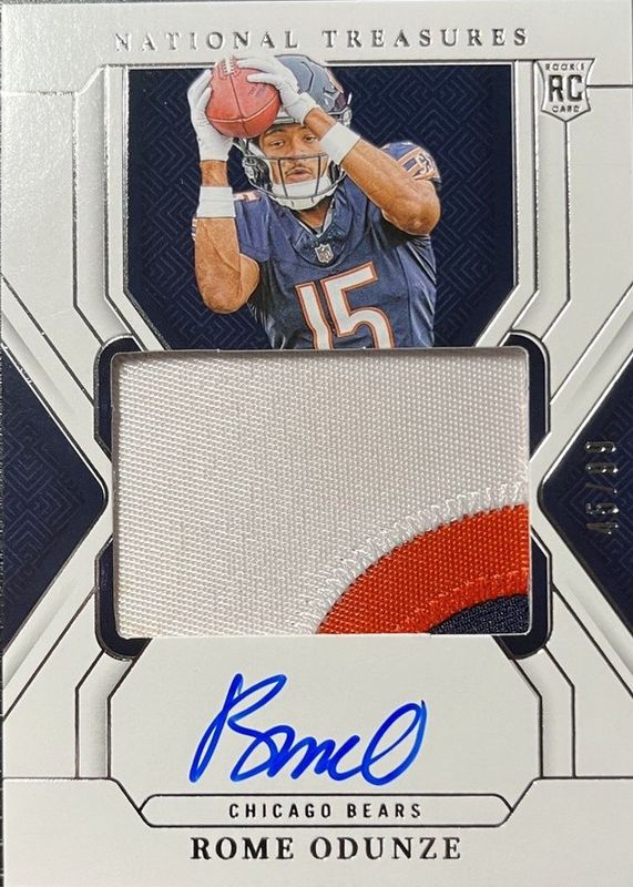 Rome Odunze 2024 National Treasures #159 Rookie Patch Auto /99 RAW