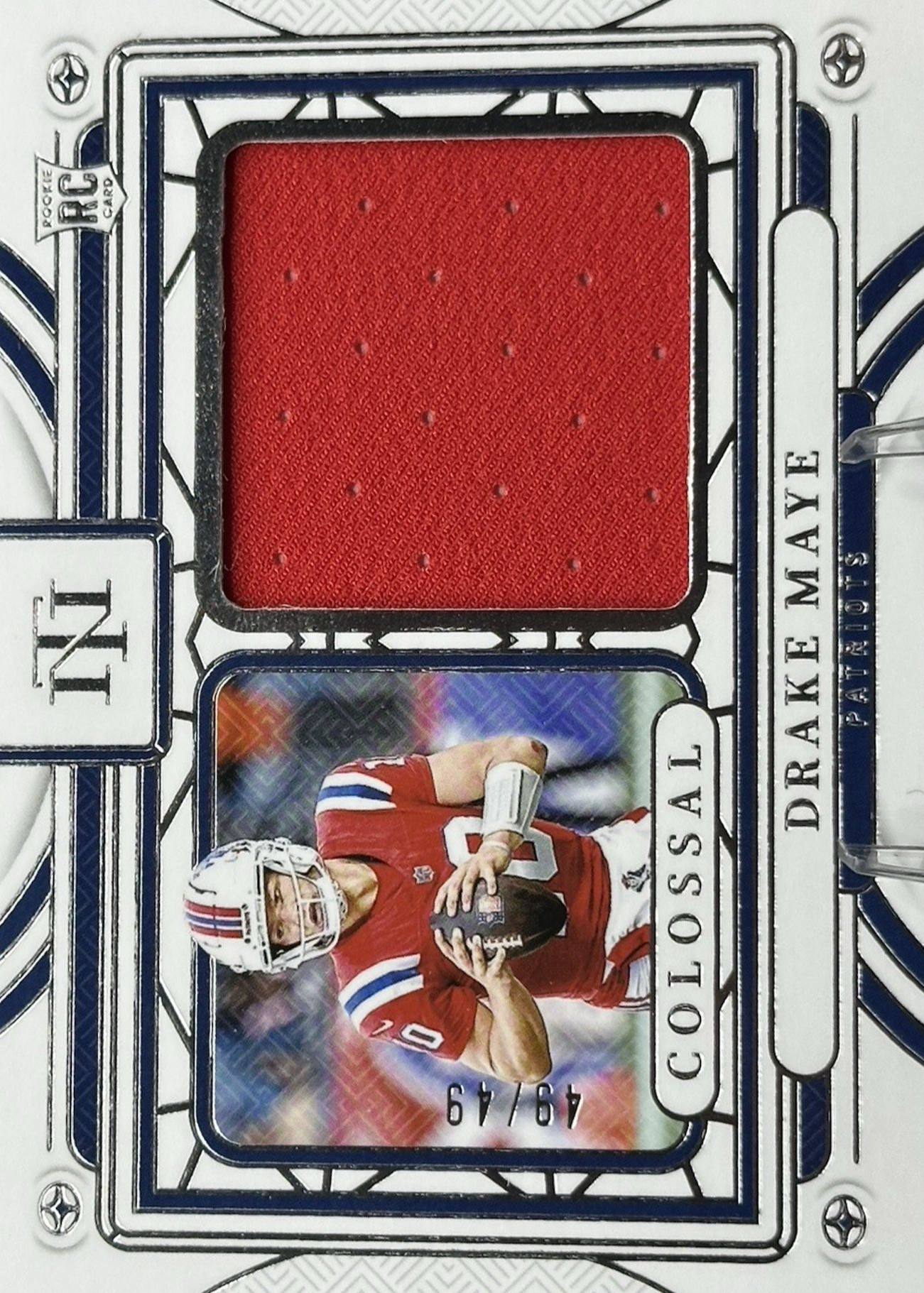Drake Maye 2024 National Treasures #CM-DME Colossal Materials /49
