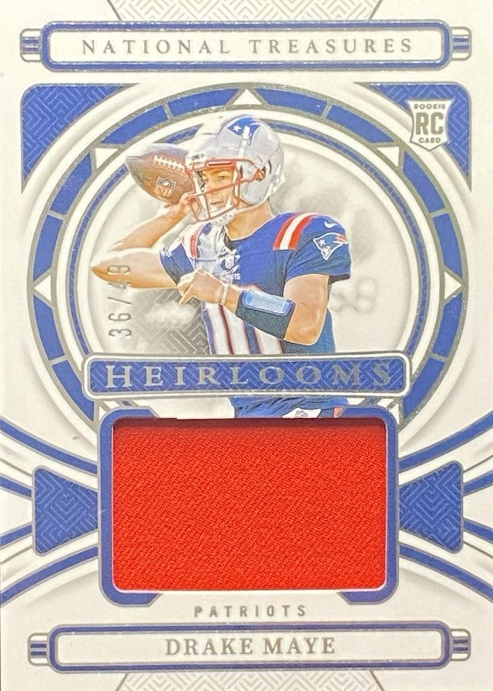 Drake Maye 2024 National Treasures #H-DME Heirlooms /49 Price Guide ...