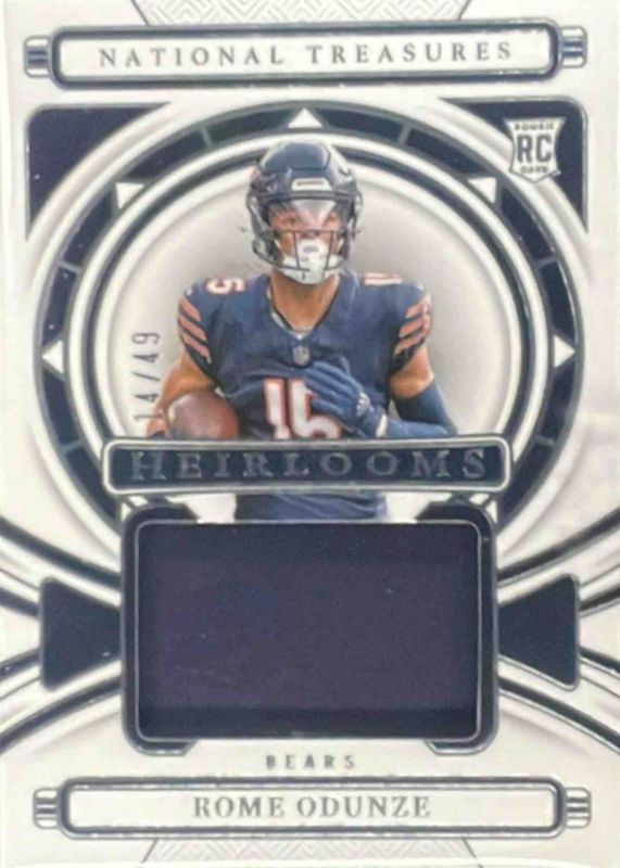 Rome Odunze 2024 National Treasures #H-ROE Heirlooms /49 Rookie RAW