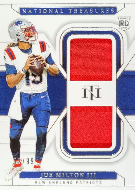 Joe Milton III 2024 National Treasures #RDM-JMN Rookie Dual Materials /99 RAW
