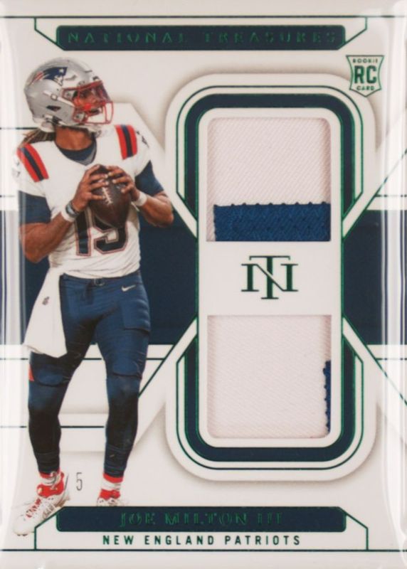 Joe Milton III 2024 National Treasures #RDM-JMN Rookie Dual Materials - Emerald /5 RAW