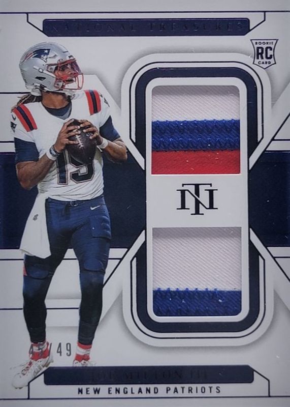 Joe Milton III 2024 National Treasures #RDM-JMN Rookie Dual Materials - Purple /49 RAW