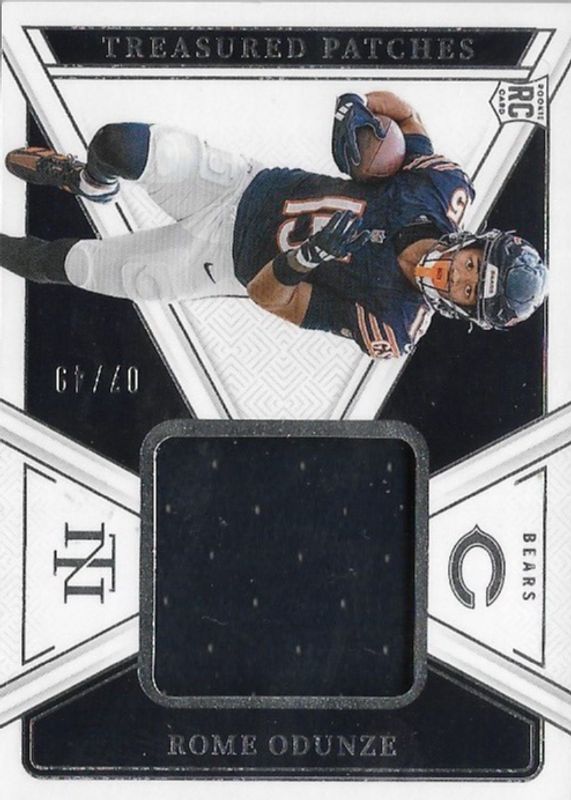Rome Odunze 2024 National Treasures #TP-ROE Treasured Patches /49 Rookie RAW