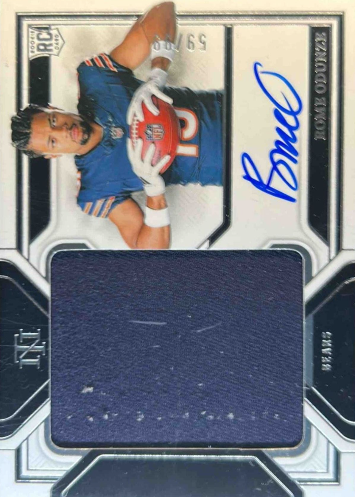 Rome Odunze 2024 National Treasures #RMS-ROE Rookie Material Signatures ...