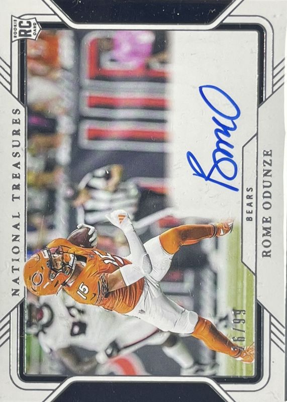 Rome Odunze 2024 National Treasures #RFP-ROE Rookie Signatures Field Pass /99 RAW