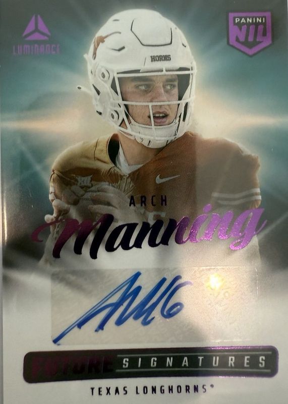 Arch Manning 2025 Luminance #NIL-AMG Future Signatures NIL - Purple RAW