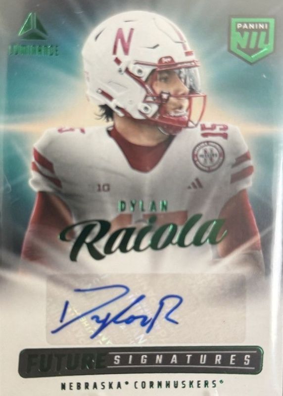 Dylan Raiola 2025 Luminance #NIL-DRA Future Signatures NIL - Green RAW