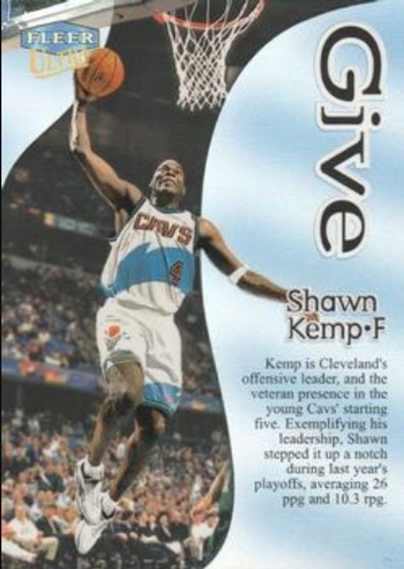 Shawn Kemp 1998 Fleer Ultra #2-GT Give & Take RAW