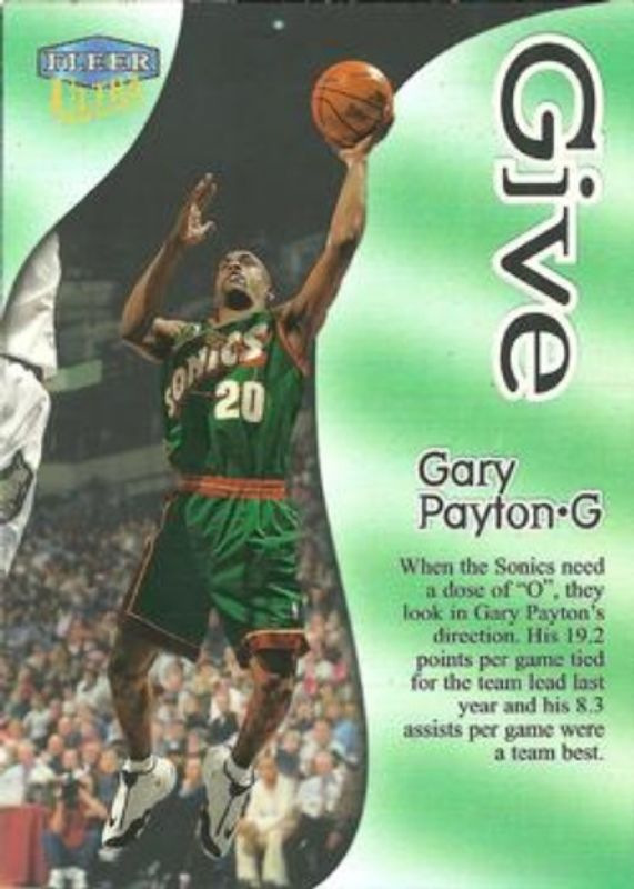 Gary Payton 1998 Fleer Ultra #1-GT Give & Take RAW