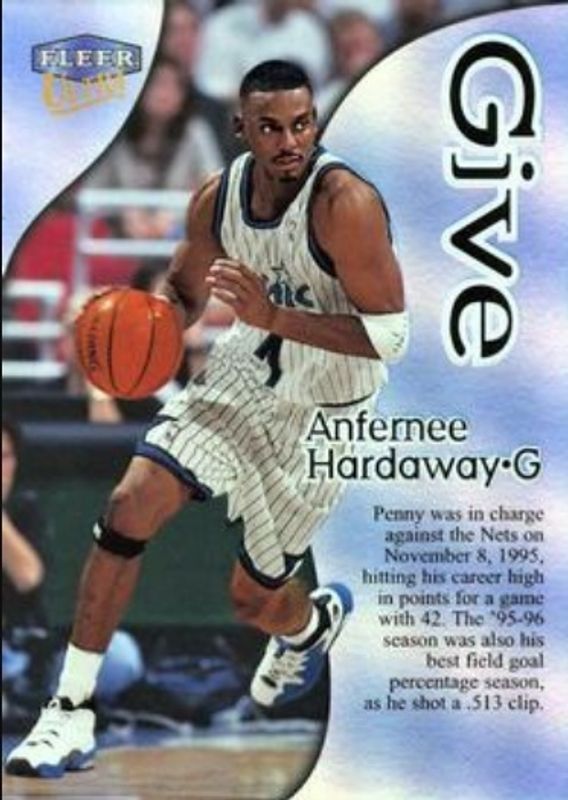 Anfernee Hardaway 1998 Fleer Ultra #7-GT Give & Take RAW