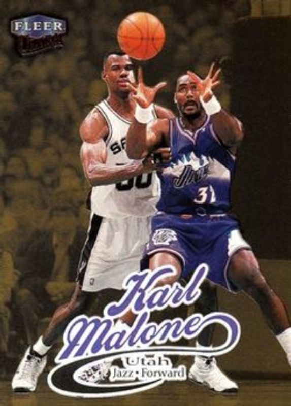 Karl Malone 1998 Fleer Ultra #53G Gold Medallion RAW