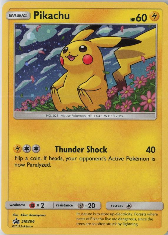 2019 pikachu pokemon card DET.PIKACHU-HOLO PROMO SM BLACK STAR PROMO PSA NM-MT 8 Evolves from null Type 2019 Pokemon Hidden Fates PIKACHU