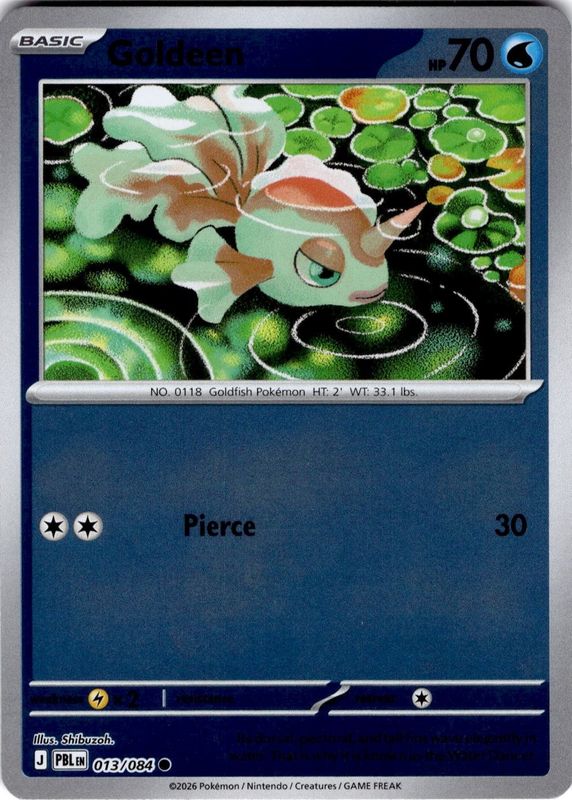 pokemon card goldeen - (53) - Jungle Water Colorless Splash (10) Weakness Lightning 2 Retreat Cost Goldeen 2026 Mega Evolution: Pitch