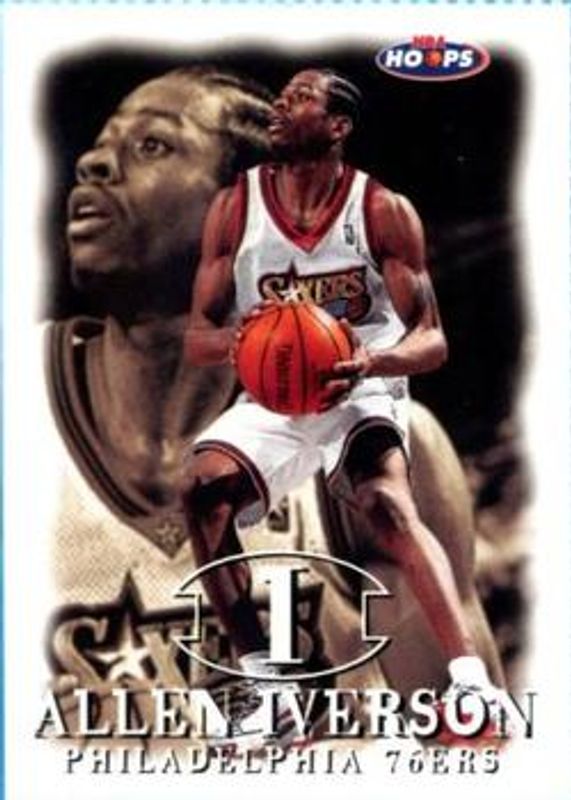 Allen Iverson 1998 Hoops Promo Sheet Singles RAW