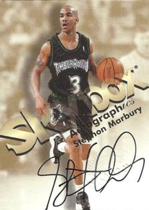 Stephon Marbury 1998 Hoops Autographics RAW