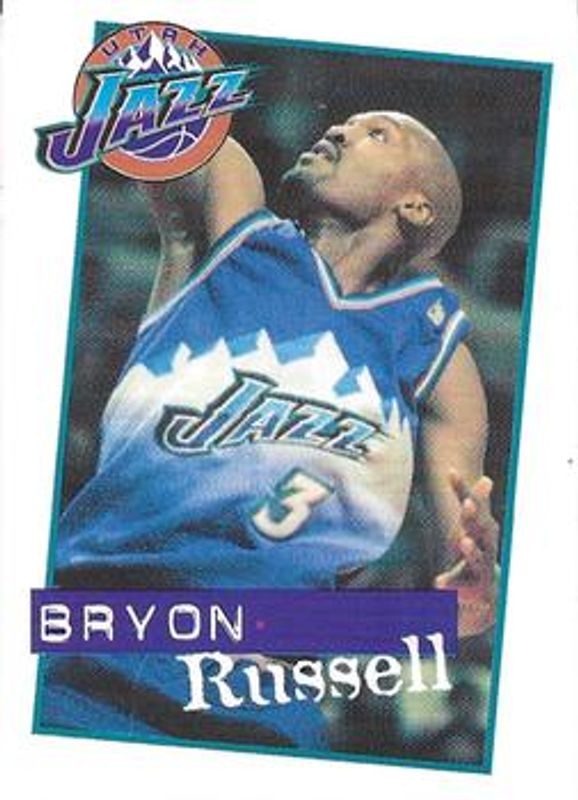 Bryon Russell 1998 Panini NBA Stickers #105 Base RAW