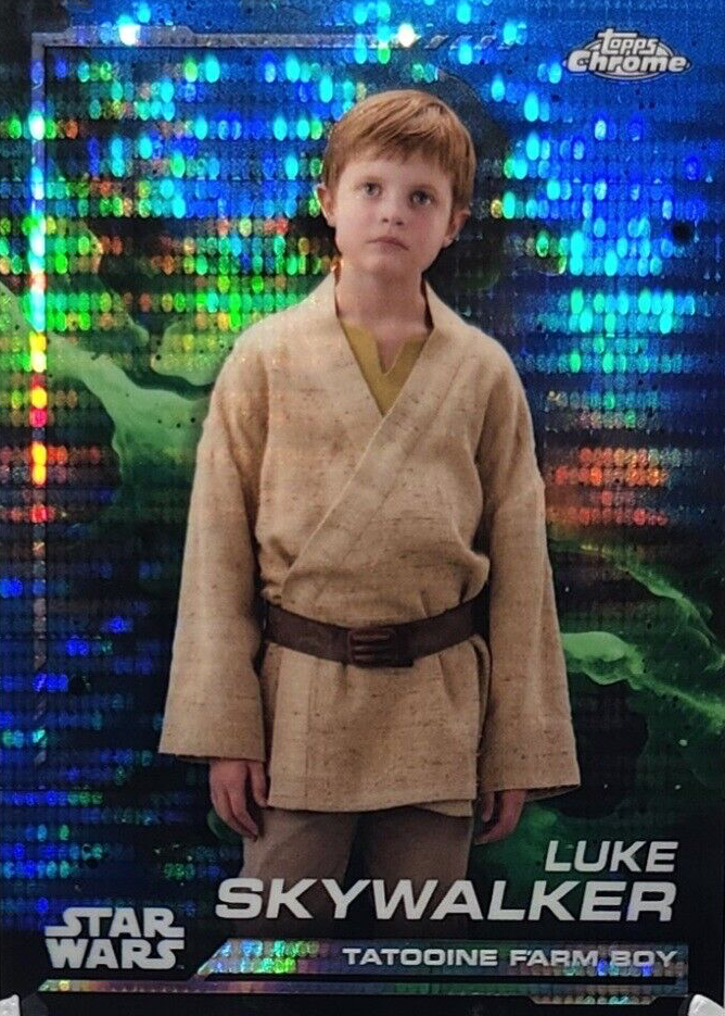 Luke Skywalker 2024 Topps Chrome Star Wars #70 Blue Blaster Pulsar