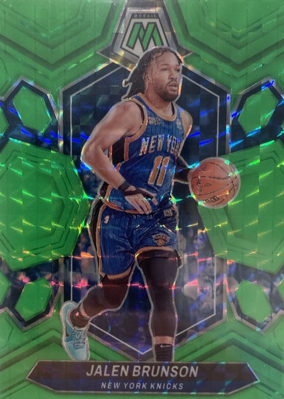 Jalen Brunson 2023 Mosaic #67 Green Fluorescent /10 RAW