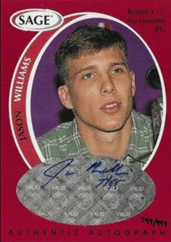 Jason Williams 1998 Sage #A48 Autographs /535 Rookie RAW