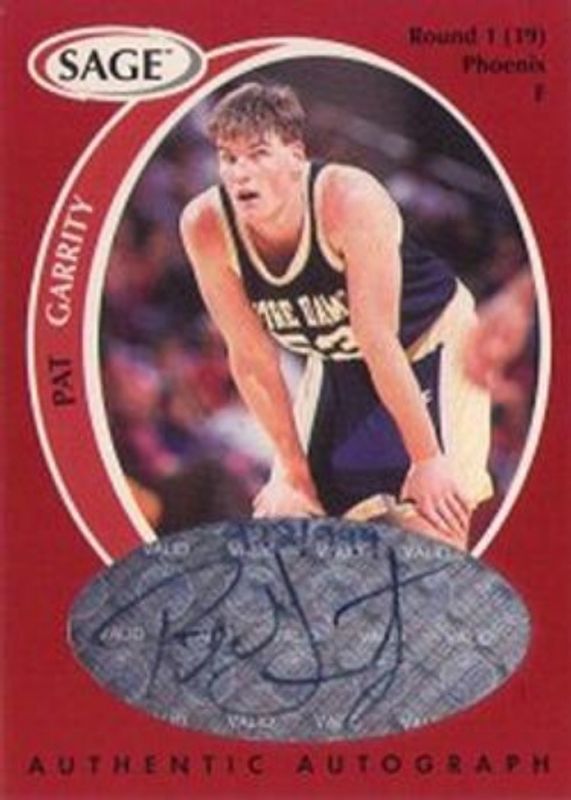 Pat Garrity 1998 Sage #A15 Autographs /535 Rookie RAW