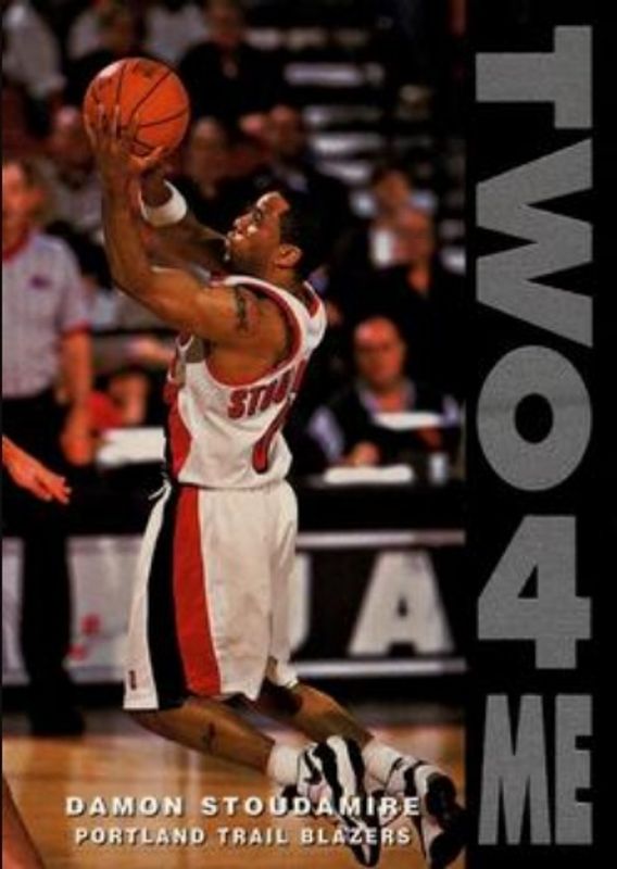 Damon Stoudamire 1998 Metal Universe #9-TZ Two 4 Me, Zero 4 You RAW